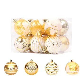 

12Pcs Christmas balls (6 cm, with carton packaging), the best choice for exquisite and durable home furnishing holiday F4