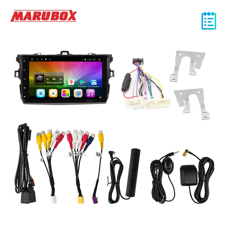 MARUBOX 9A101 Штатное Головное устройство для Toyota Corolla 2006 2011 Android Четырехядерный