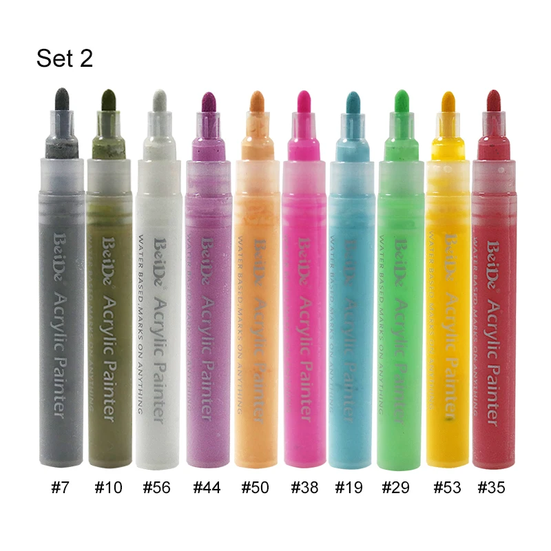 Акриловая краска ручка для большинства всех поверхностей, ручки для рисования - Цвет: set 2