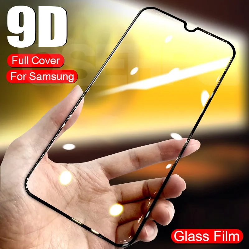 9D de vidrio templado para Samsung Galaxy A01 A11 A21 A31 A41 A51 A71 Protector de pantalla M11 M21 M31 M51 A21S A30 A50 protectora de vidrio