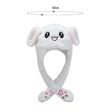 Прямая поставка, женские шапки, Забавный головной убор с заячьими ушками, модный головной убор, светодиодный светильник с милыми животными, шапка с кроликом, Kelinci Topi, детские игрушки для девочек, подарки