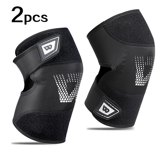Pair -left and right WEST BIKING, 1 шт., эластичные наколенники, компрессионные защитные наколенники, для бега, велоспорта, спорта, наколенники, поддержка фитнеса, фиксатор, защита - Цвет: Pair -left and right