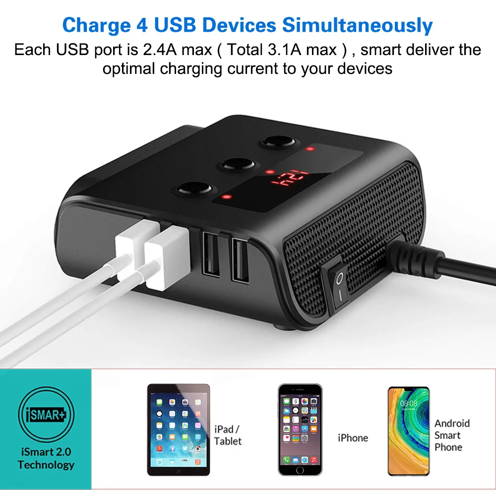 GPS ޴  й  , 12-24V, 4 Ʈ USB ,  , ڵ  