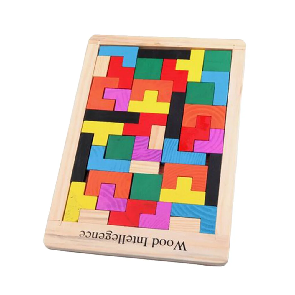 

Hot Sale Funny Educational Toy Wood Building Blocks Training Imagination Colorful Tetris Spell Blocks Development Toys Gift