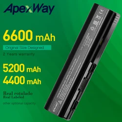 ApexWay Batería de ordenador portátil para HP Pavilion DV4 DV5 DV6 DV6T G50 G61 CQ50 CQ71 CQ70 CQ61 CQ60 CQ45, 6 celdas, 10,8 V, 6600mAh, nueva