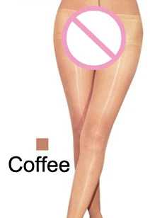 coffee Открытая промежность масло Сияющие Блестки Высокая талия леггинсы сексуальные горячие эротические Фетиш прозрачные тонкие нейлоновые боди леггинсы Клубные брюки - Цвет: coffee
