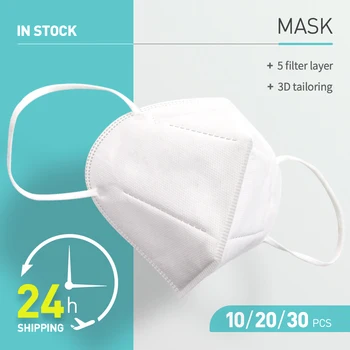 

Masks Disposable Face Mask Anti Pollution Anti-Dust Mouth Mask Respirator 5 Layer Filter mascarillas