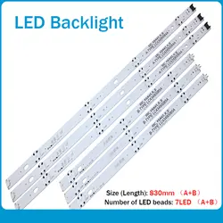 Новый 6 шт. светодиодный подсветка полосы для LG 43UJ6300 43UK6300PUE LC43490087A LC43490088A LC43490077A LC43490078A SSC_43UJ63_A