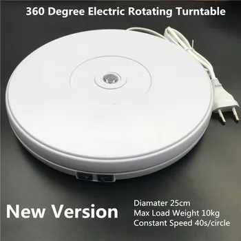 

10" 25cm Led Light 360 Degree Electric Rotating Turntable for Photography, Max Load 10kg 220V 110V