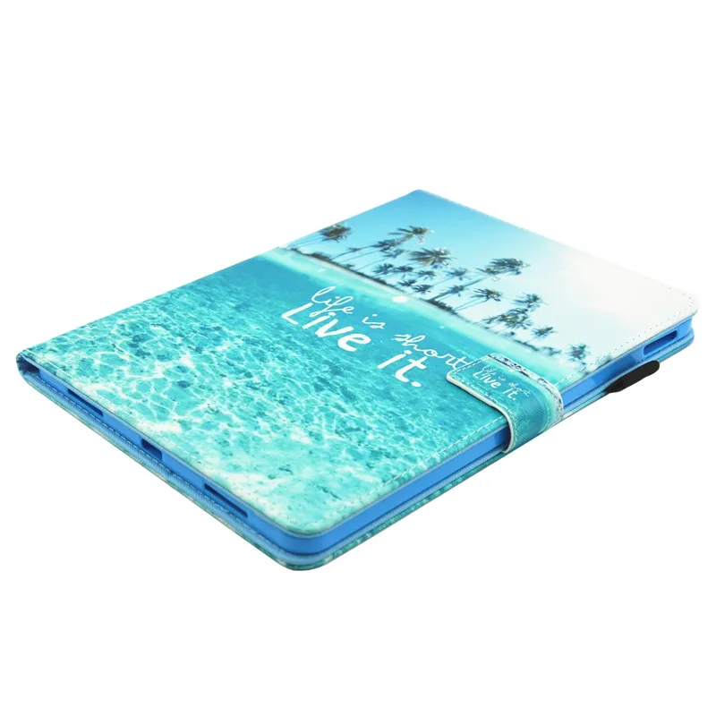 Чехол с принтами в виде ракушки с отделениями для карт чехол для huawei MediaPad M5 10,8 дюймов CRM-AL09 CRM-W09 Бумажник Мягкий чехол для планшета Coque Funda - Цвет: As picture