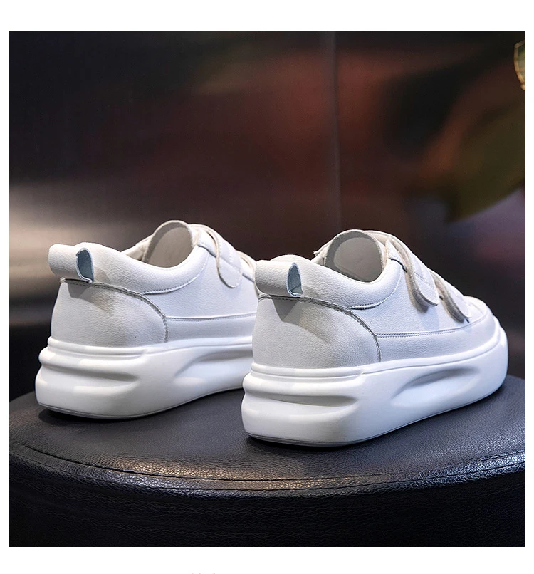 Модная женская обувь; сезон осень; Новинка; женская кожаная обувь с закрытым носком; Повседневная однотонная обувь на плоской подошве; женские кроссовки