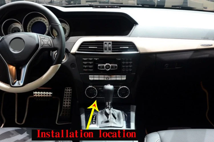 Для Mercedes benz C Class W204 2008- две модели аксессуаров ABS хром Автомобильный Центр кондиционер декоративная рамка отделка