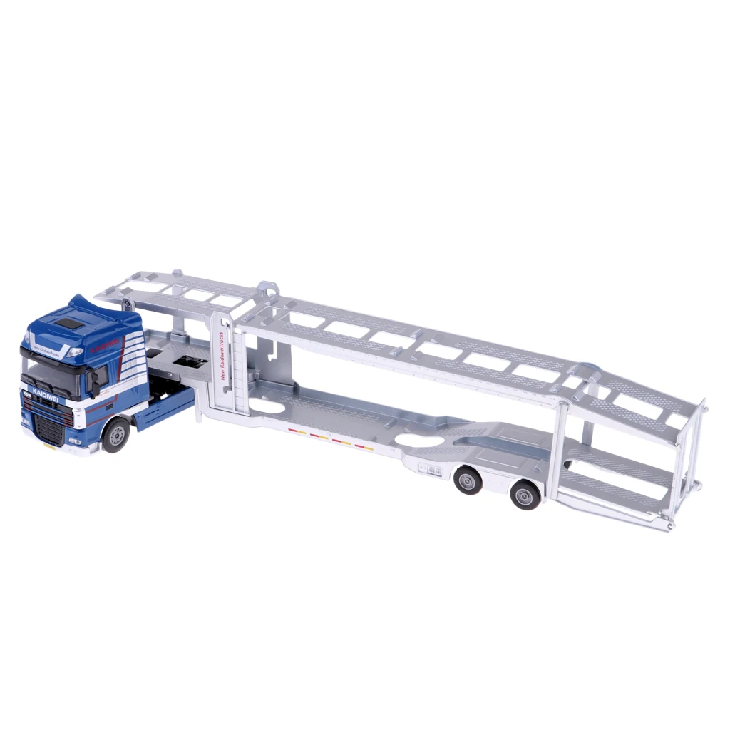1:50 Kids Party Play Fun Toy 1/50 Die Cast Car Transport Truck Trailer Model