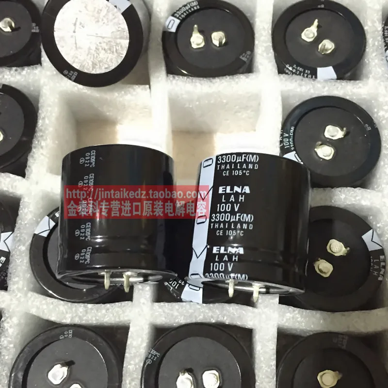 

4pcs ELNA Electrolytic Capacitor 100V3300UF 35X35 Lah 3300UF100V S 80V63V Ina Thailand free shipping