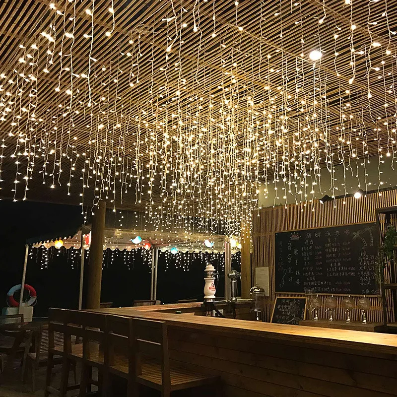 

LED Colored Lamp Flashing Light String Lights Stars Icicle Lights Decoration Christmas Lamp Star Waterproof Outdoor Christmas Cu