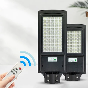 

80W 150W LED Solar Street Light Control Remote PIR Motion Sensor Waterproof IP65 Lantern Lighting Garden Road Wall Timming Lamp