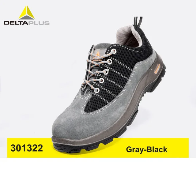 Deltaplus Safety Shoes Steel Toe Cap Puncture-proof Summer Breathable Labor Shoe Boots Non-slip Wear-resistant Working Shoes - Цвет: Серый