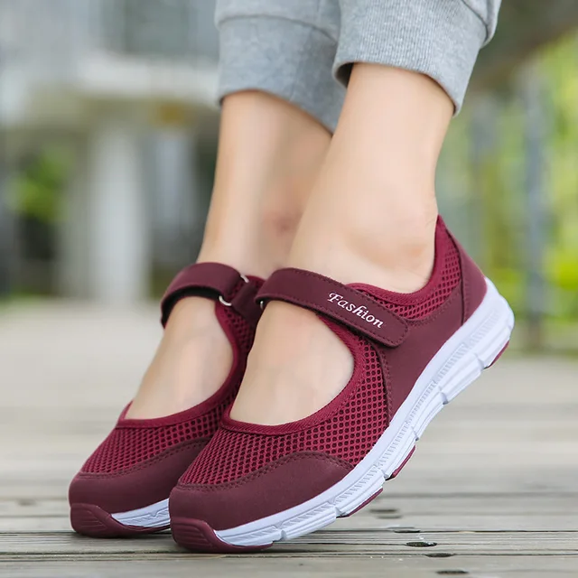 US $6.03 Spring Summer Women Shoes 2020 Hot Sneakers Women Casual Shoes Breathable Mesh Flat Shoes Woman Sne