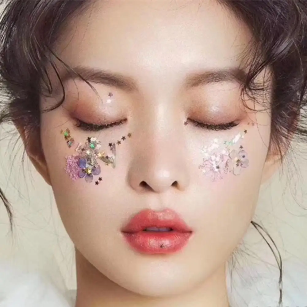 Glitter Sequins Gel for Face Nails Eyes Lips Hair Body Glitter for Masquerade Halloween Party Christmas