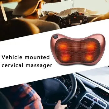 

1 Set Car Cervical Massager Home Massage Cushion Massage Pillow Body Neck Waist Shoulder Infrared Heating Relaxation Massager
