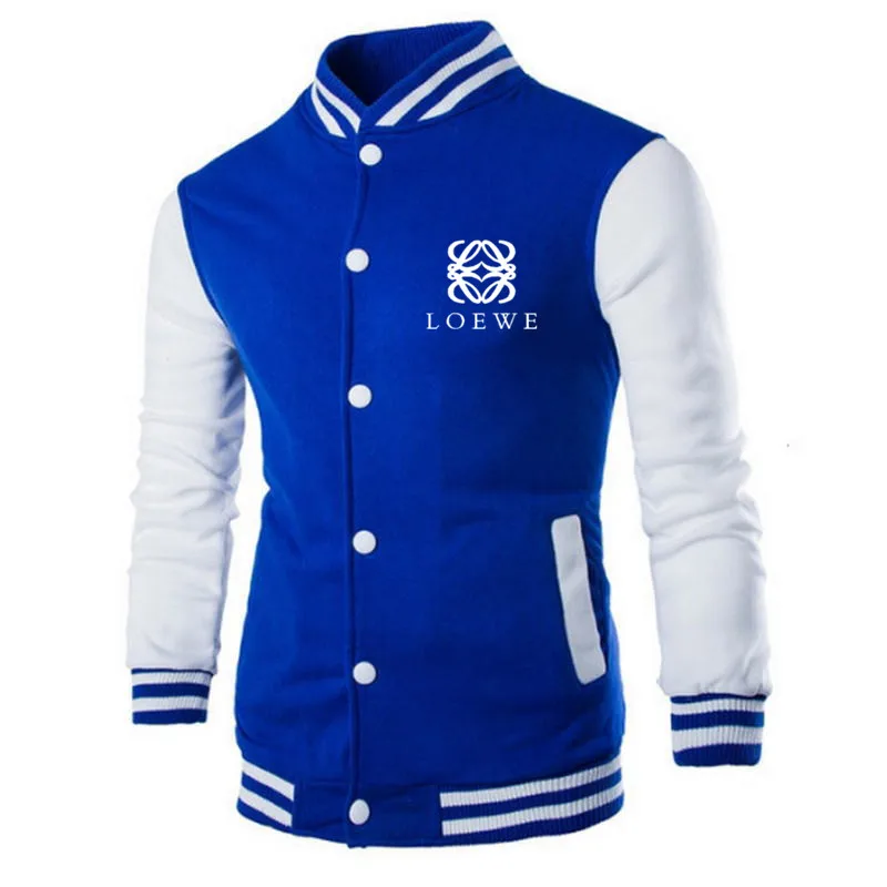 

2019 New Loewe Printed Baseball Jacket High Quality Warm High Collar Casual Fashion Winter/Autumn Thick Plus Size Coats Custom