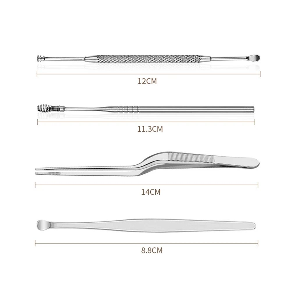 7pcs set Ear Wax Pickers Stainless Steel Earpick Wax Remover Curette Ear Pick Cleaner Ear Cleaner 5