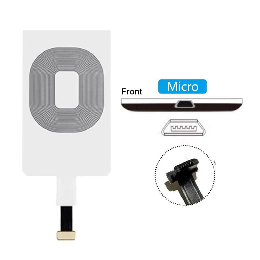 Wireless Charger Universal Qi Wireless Charger Adapter Receiver Micro USB Type C For iPhone 6 7 2