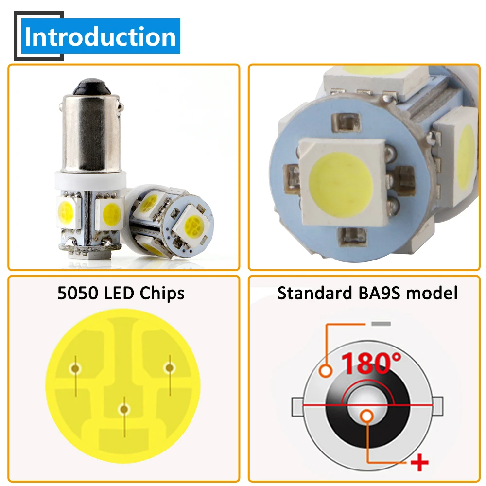 Pa Non Ghosting Led Arcade Pinball Machine Light Bulb #44 #47 Ba9s T10 - Foto 5