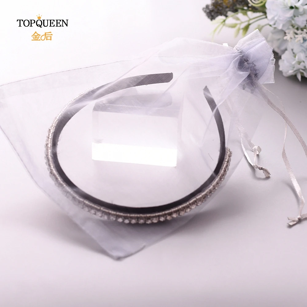 TOPQUEEN S217-FG, свадебные стразы, аксессуары для волос, свадебная тиара, головные уборы, серебряные стразы, повязка на голову, свадебные украшения для волос