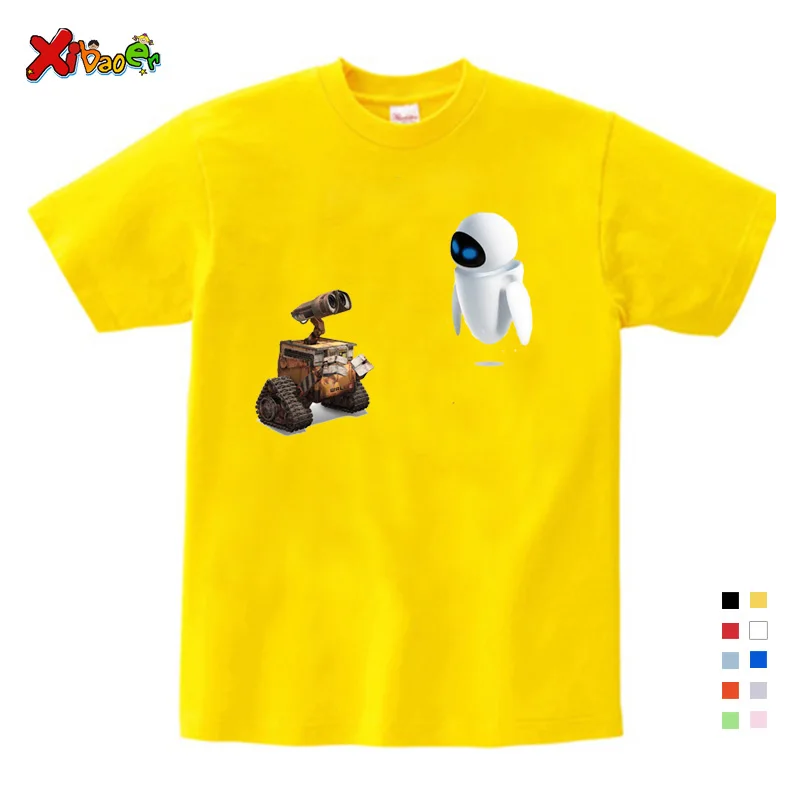 Забавная футболка с изображением робота Wall-E Eve Homme Jollypeach, новая дышащая футболка детская футболка с короткими рукавами От 3 до 9 лет