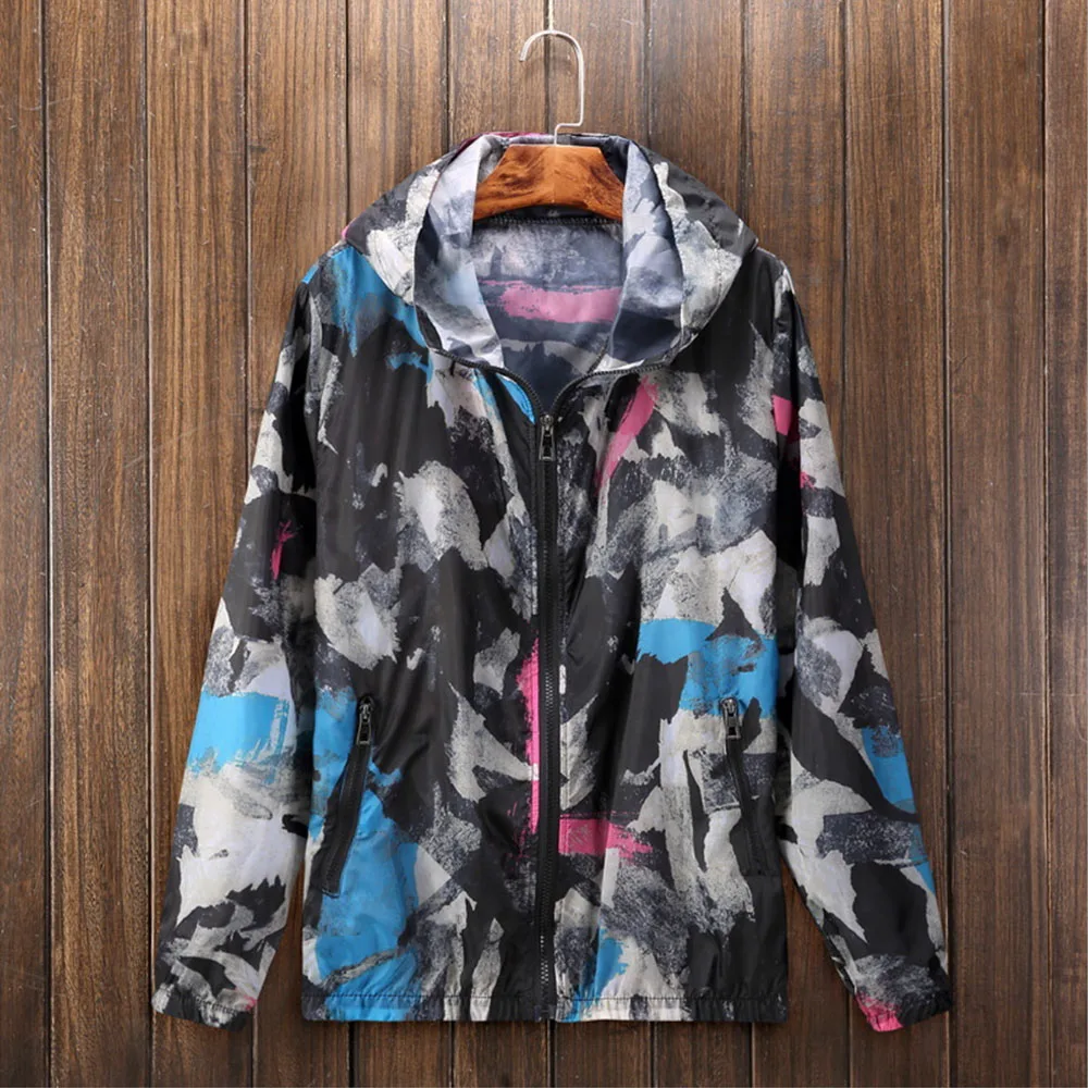 219blue pink ROEGADYN наружное спортивное пальто, ультра-светильник, непромокаемая ветрозащитная куртка для бега, водонепроницаемая для женщин и мужчин, толстовка с капюшоном, быстросохнущая куртка - Цвет: 219blue pink