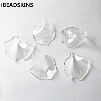 

New arrival! 38x36mm 330pcs Clear acrylic Leaves shape Beads for Necklace,Earrings parts,hand Made Jewelry DIY
