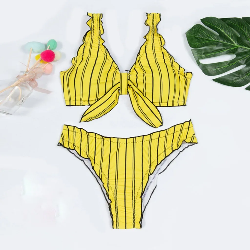 JAYCOSIN, женский бюстгальтер из двух частей, сексуальный, раздельный, в полоску, для купания, женский бюстгальтер, Летнее белье, пляжная одежда, высокая талия, 5 цветов, 19Dec10