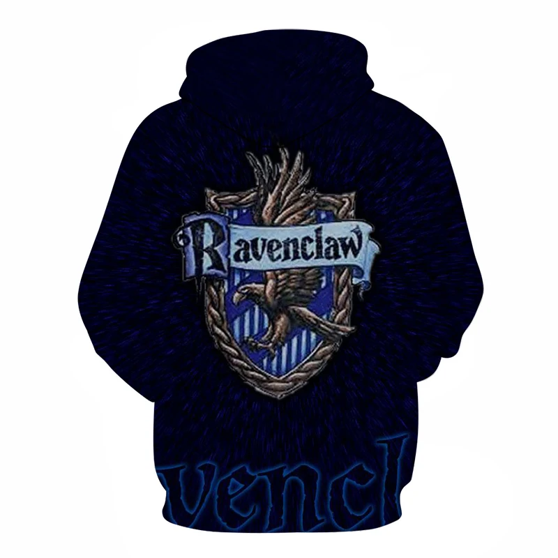 Крутой мужской свитер с 3D принтом Ravenclaw, мужской пуловер, волшебный школьный дизайн, мужской свитер с капюшоном, новинка, уличная одежда, спортивный костюм, Прямая поставка