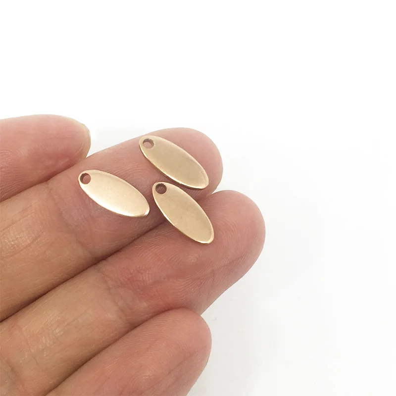 5x12mm Rose Gold 20 шт круглые золотые/розовое золото нержавеющая сталь штамповка незаполненные бирки на ошейник для собак подвески 6 мм/8 мм/10 мм DIY браслет Шарм Ювелирные изделия Поиск - Окраска металла: 5x12mm Rose Gold