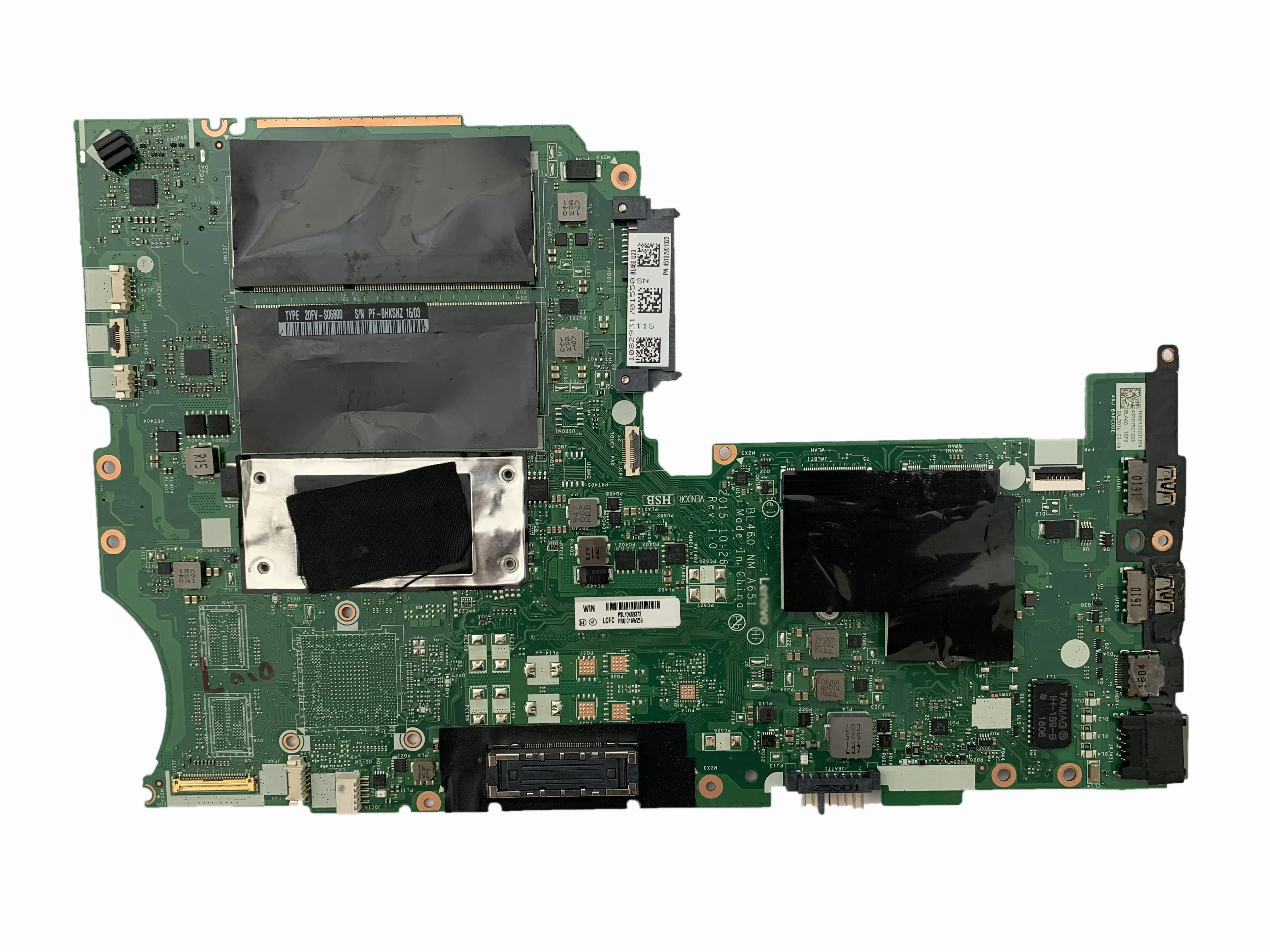 Процессор i5-6200 интегрированная видеокарта для lenovo ThinkPad L460 Материнская плата ноутбука BL460 NM-A651 FRU 01AW259 протестирована