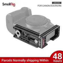 L-образный кронштейн SmallRig для камеры Canon EOS R5 и R6 w/ Arca-Type 1/4 дюйма, резьба для аксессуаров, быстросъемная L-пластина 2976