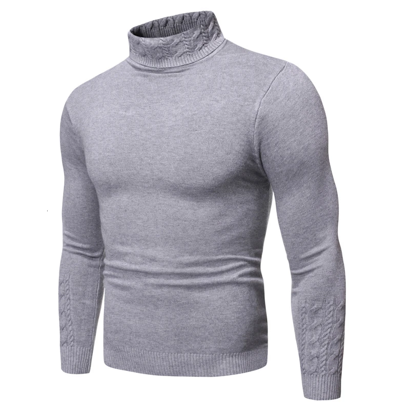 Новинка Herf зима для мужчин Trui мужчин Coltrui Effen цвет случайный Trui мужчин Slim Fit используется Truien 2XL Мужской свитер мужской тонкий - Цвет: gray