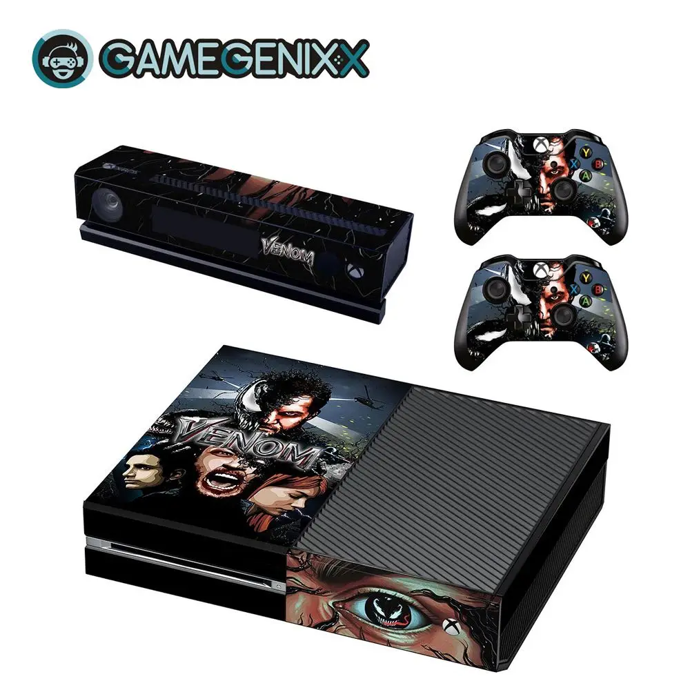 Защитная Наклейка GAMEGENIXX для Xbox one и 2 контроллеров-Venom