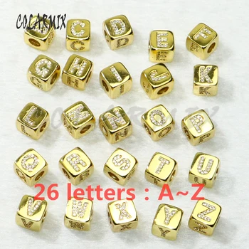 

10 pieces letters beads cubic alphabets for jewelry making letters jewelry charm choose the letters after order 50268