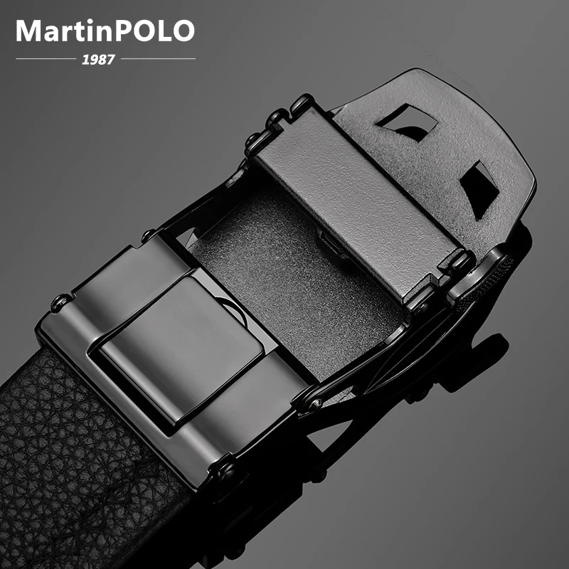 MartinPOLO, модный мужской ремень, автоматическая пряжка, натуральная кожа, мужской ремень, s ремни, коровья кожа, ремни для мужчин, высокое качество, MP02201P