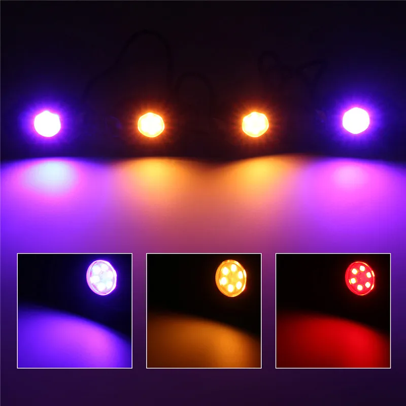 1 пара 3 фута RGB светодиодный светильник+ 4 стручки под автомобиль светящийся рок-светильник s bluetooth приложение управление стробоскоп DC12V водонепроницаемый Для Jeep ATV