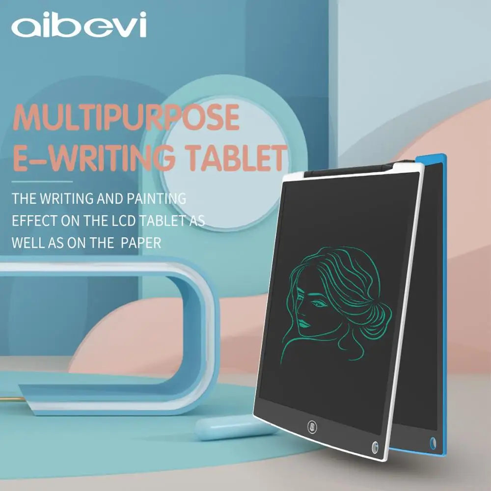 Aibevi LCD Writing Tablet 12 inch Electronic Graphics Tablet 12'' for Drawing Digital Erasable Drawing Tablet Pad Board For Kids