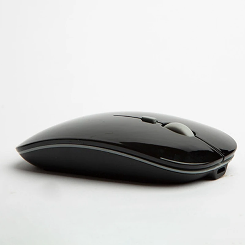 Перезаряжаемая беспроводная мышка Тихая Кнопка USB мини оптическая ультратонкая мини-мыши с зарядным кабелем для компьютера ноутбука
