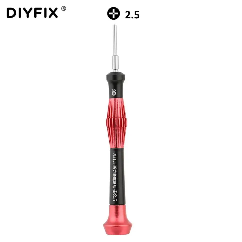 3D отвертка Магнитная T2 Torx 0,8 Pentalobe Y0.6 2,5 1,3 Phillips для iPhone XR XSMax мобильный телефон с отверстием для разборки ручных инструментов - Цвет: 2.5 Cross