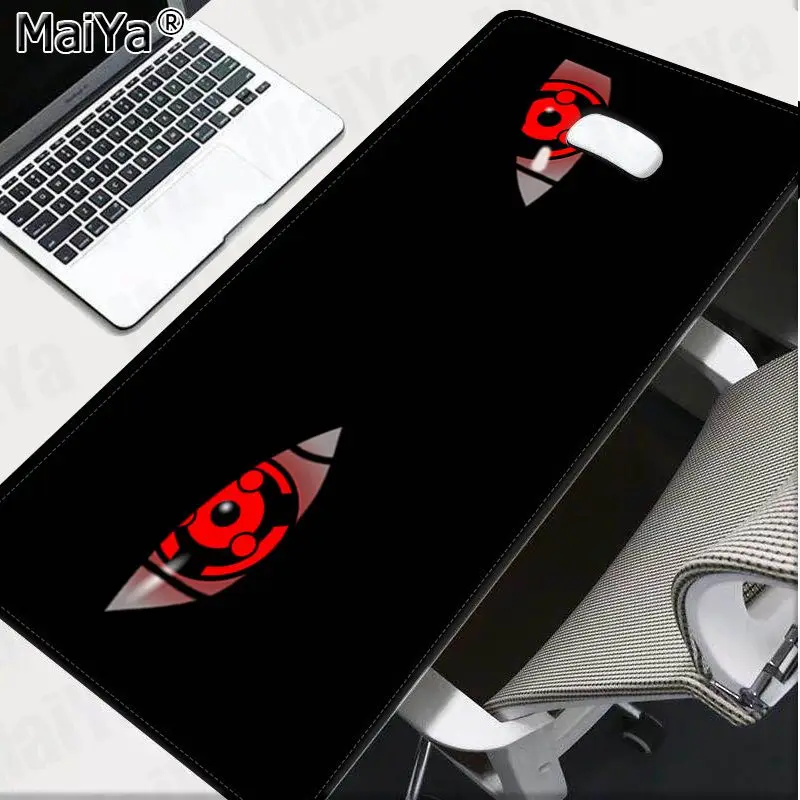 Lock Edge 40X90cm Maiya крутой аниме Наруто глаза Ноутбук игровой мыши коврик для мыши большой коврик для мыши клавиатуры коврик - Цвет: Lock Edge 40X90cm