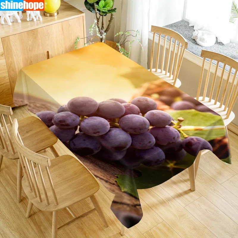 Custom Grape Table Cloth Oxford Print Rectangular Waterproof Oilproof Wedding Table Cover 100X140cm,140X250cm - Цвет: tablecloths 11