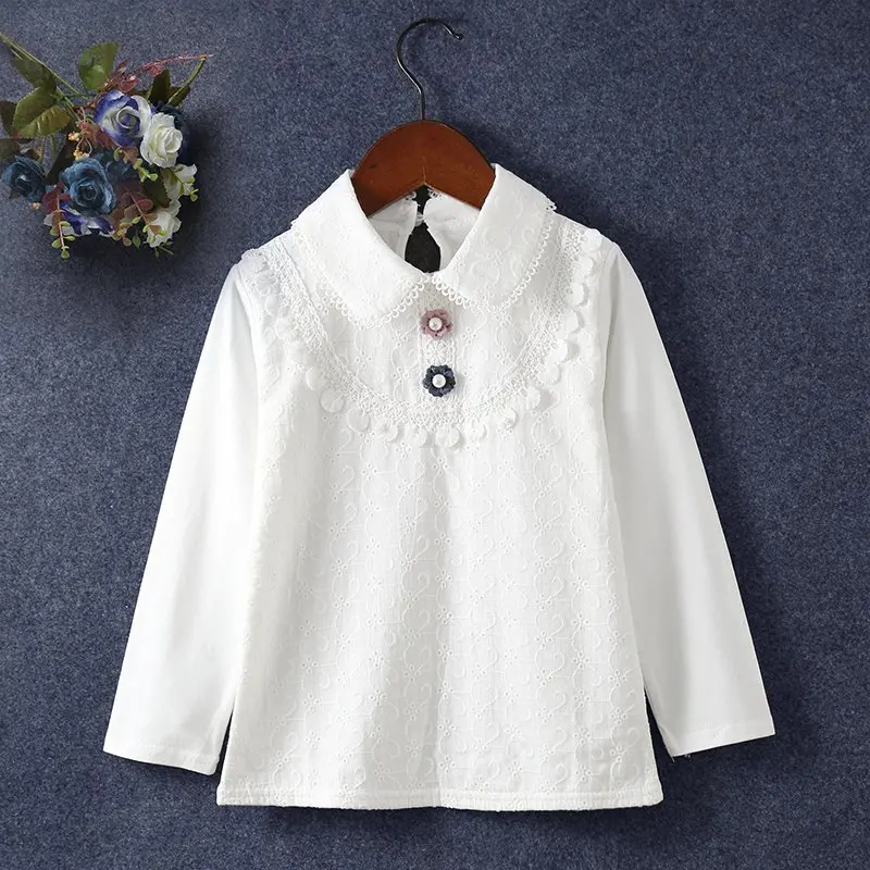 Girls Blouses Children Tops Autumn Girl Blouse Kids Spring Clothes Girls Shirt Long Sleeve 90~160 party ceremony princess