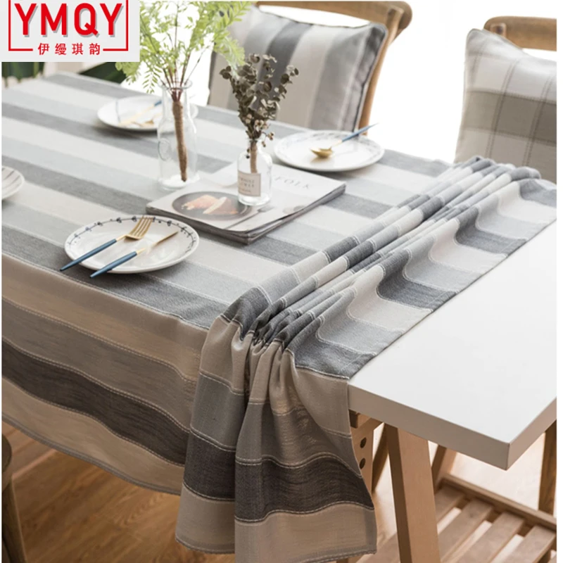 YMQY, нордическая, плотная, хлопковая, льняная скатерть, водонепроницаемая, журнальный столик, льняная скатерть, свежая, прямоугольная, простая ткань