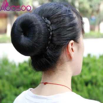 

Costume hair buns apple chignons apple hair buns retro ball hair buns, bride hair accessories 2colors natural black brown